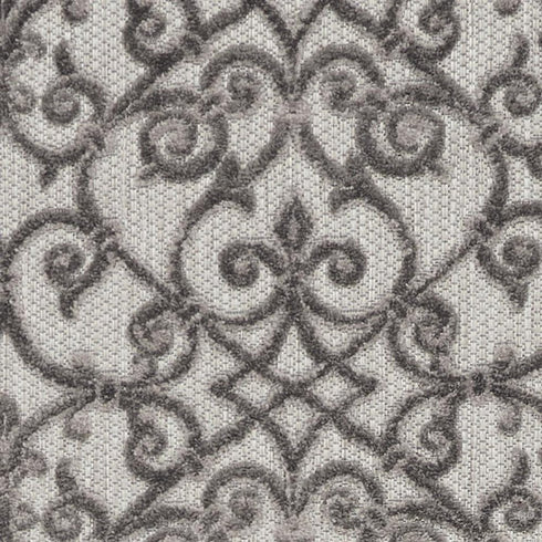 Gray and Charcoal Indoor Outdoor Runner Rug
